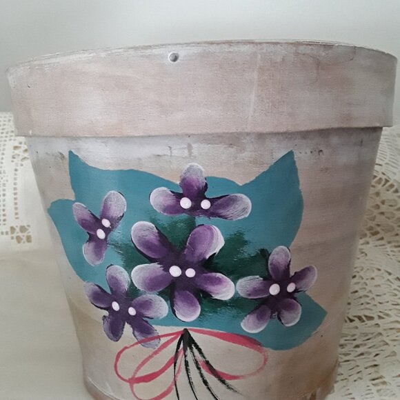 Vintage Lot of Three Planters - Wicker and Fiber Board - Picture 2 of 8